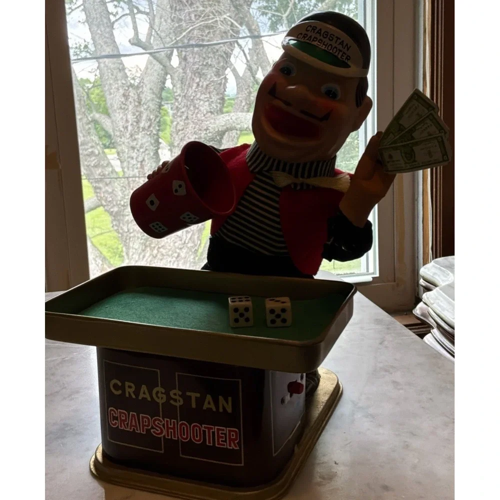 Vintage Cragstan Crapshooter Battery Operated Toy in Box-Not Tested